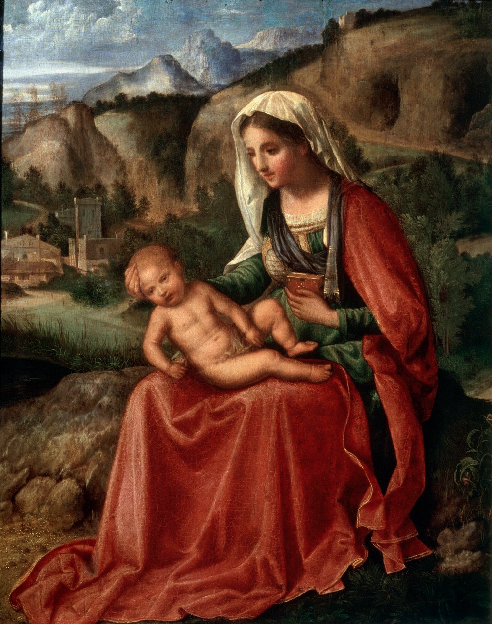 العذراء والطفل في المناظر الطبيعية ، c1503 بواسطة Giorgione da Castelfranco