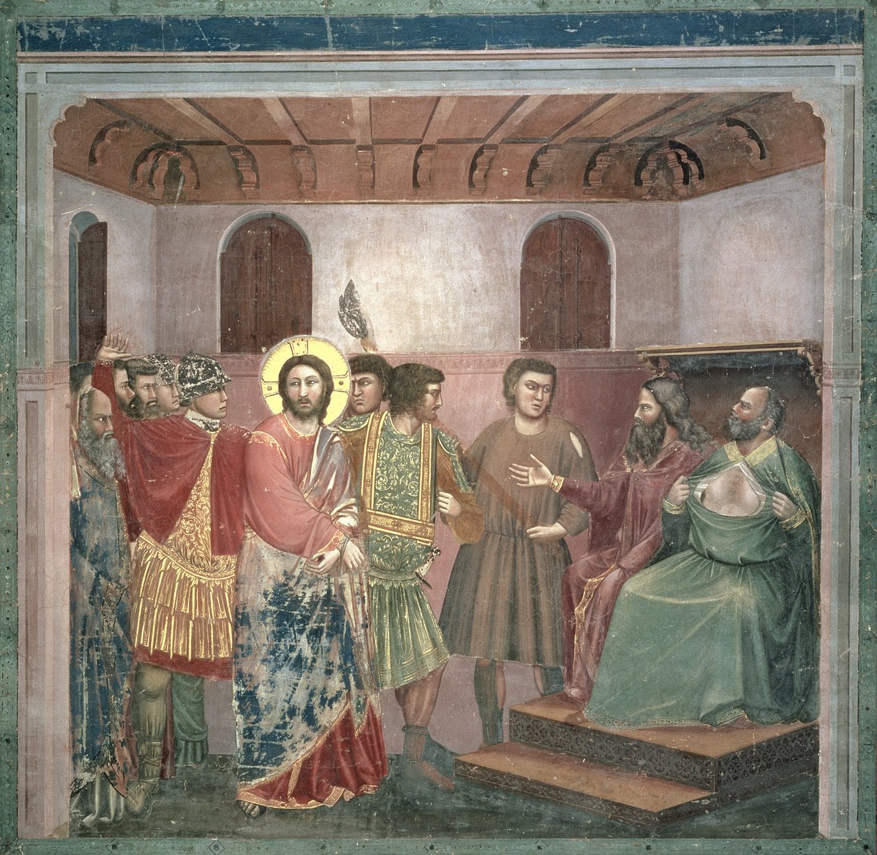المسيح قبل Caiaphas ، c.1305 بواسطة جيوتو دي بوندوني