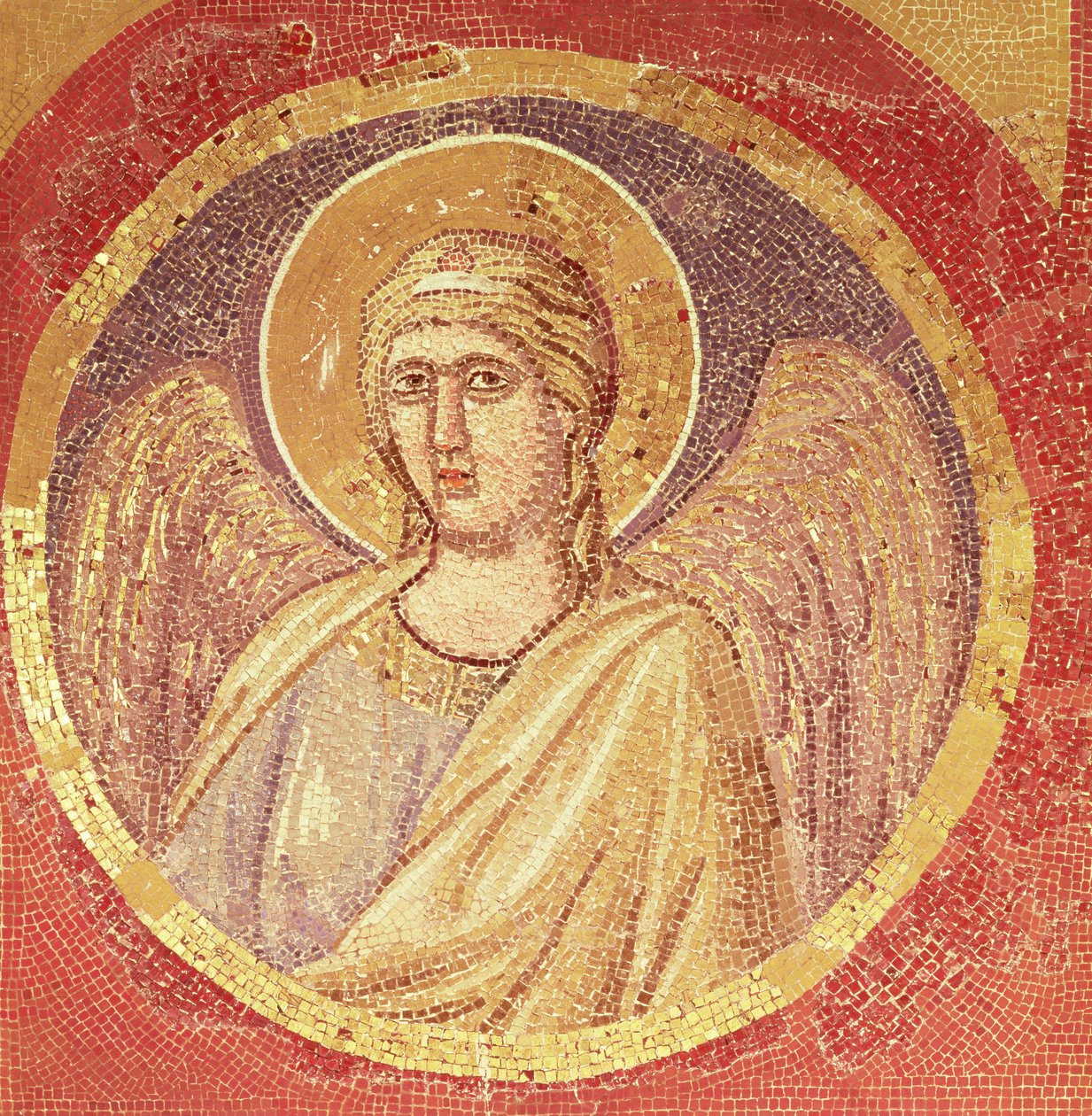 تفاصيل ملاك من Navicella ، سفينة الكنيسة ، c.1300 (فسيفساء) بواسطة جيوتو دي بوندوني