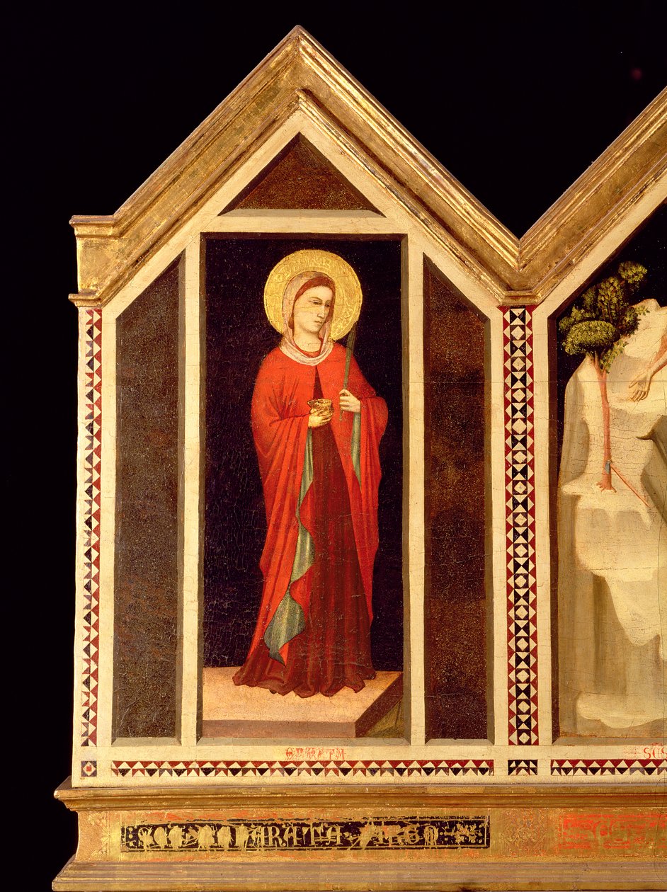 قديسة من St. Reparata Polyptych (عكس اللوحة اليمنى المتطرفة) بواسطة جيوتو دي بوندوني