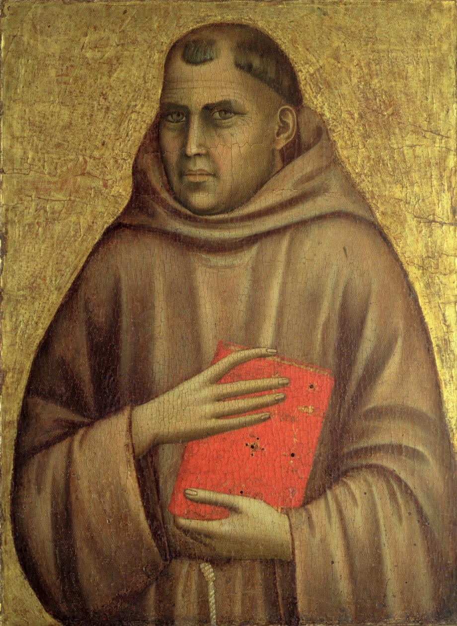سانت أنتوني أبوت (c.251-356) c.1295 (درجة الحرارة على اللوحة) بواسطة جيوتو دي بوندوني