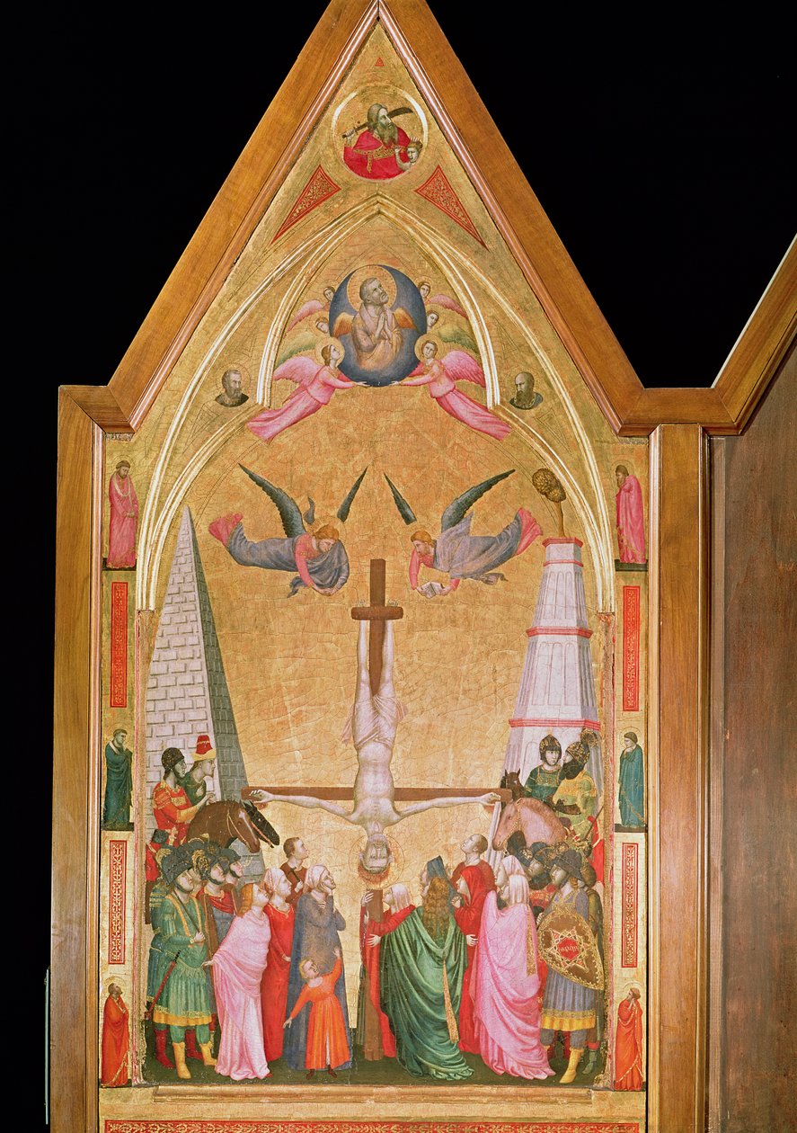 صلب القديس بطرس ، اللوحة اليسرى من Stefaneschi Triptych ، c.1320 (درجة الحرارة على اللوحة) بواسطة جيوتو دي بوندوني