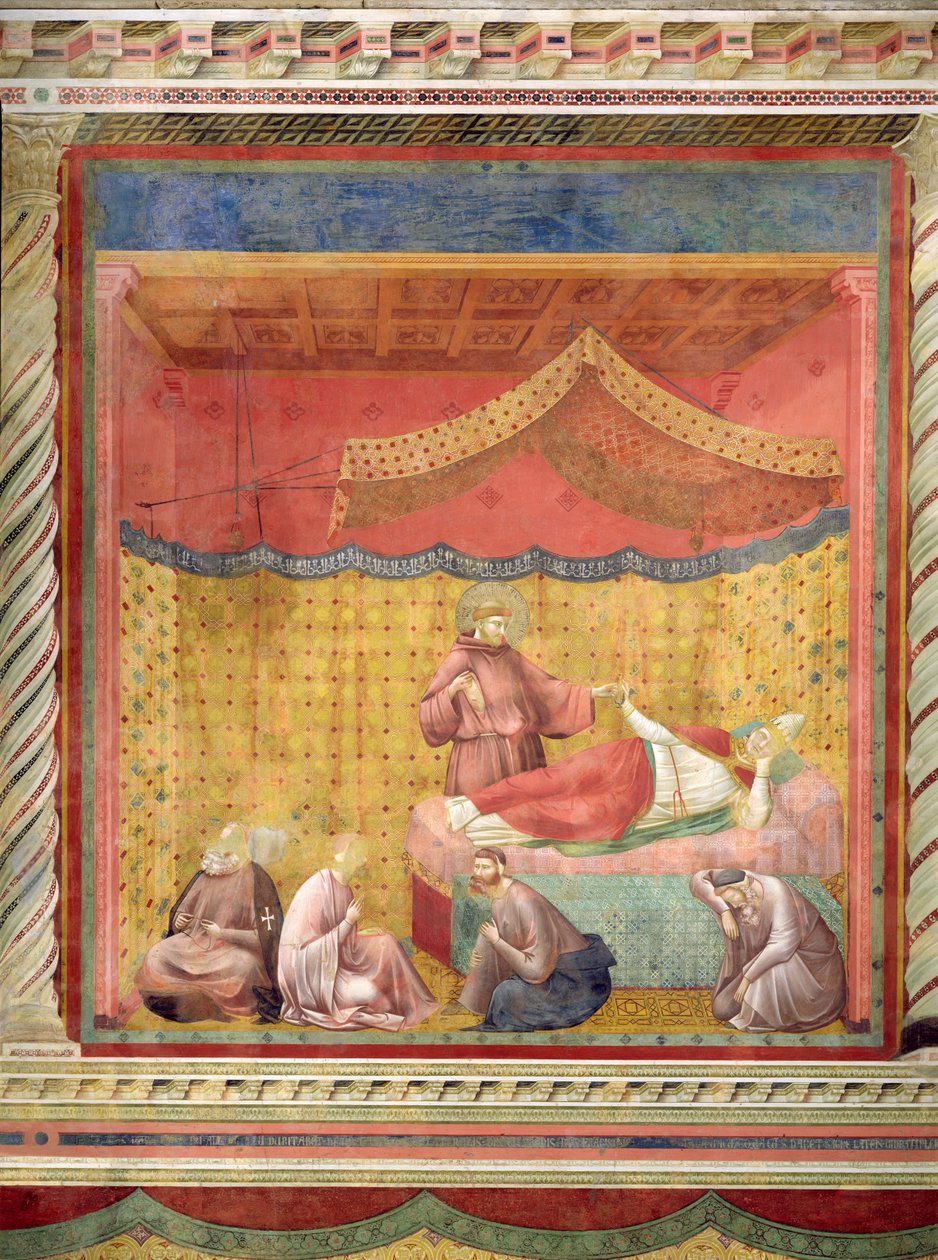 رؤية البابا غريغوريوس التاسع (1170-1241) 1297-99 بواسطة جيوتو دي بوندوني