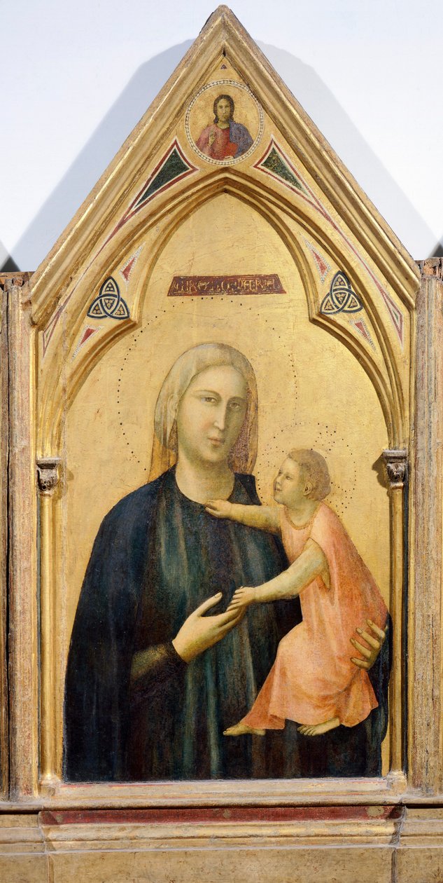 مادونا والطفل ، تفاصيل من Badia Polyptych ، حوالي 1300 ، بواسطة Giotto (1267-1337) ، تمبرا على لوح ، 91x334 سم بواسطة جيوتو (سي 1266 1337)