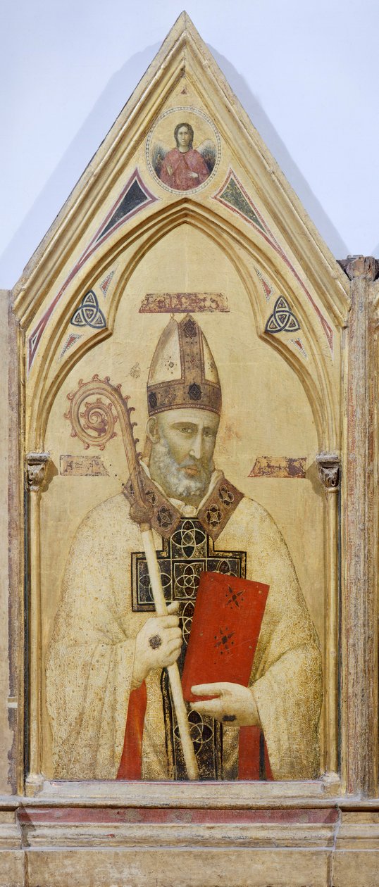 القديس نيكولاس من باري ، تفاصيل من Badia Polyptych ، حوالي 1300 ، بواسطة Giotto (1267-1337) ، تمبرا على لوح ، 91x334 سم بواسطة جيوتو (سي 1266 1337)