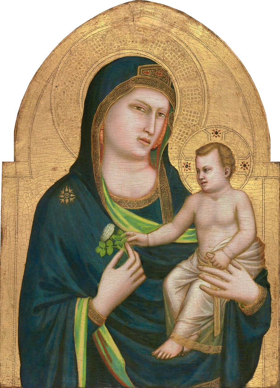 مادونا والطفل ، حوالي 1320 - 30 (تمبرا على اللوح) بواسطة جيوتو (سي 1266 1337)