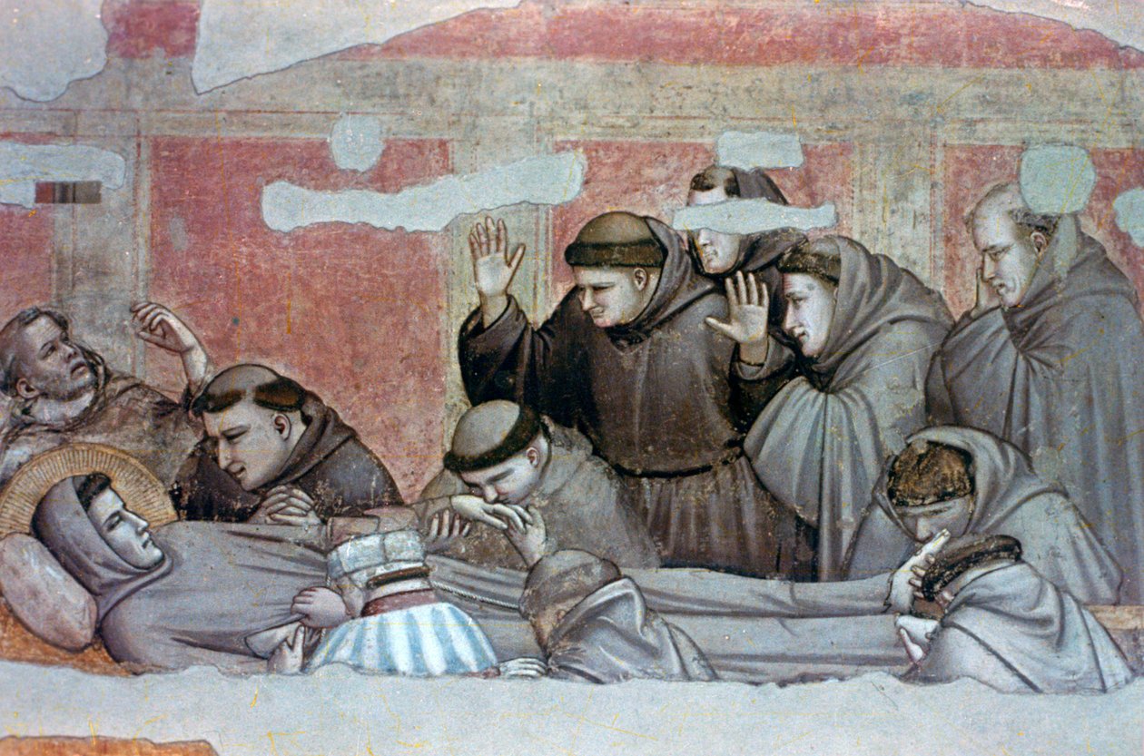 وفاة القديس فرنسيس والتفتيش على Stigmata ، c1320 بواسطة جيوتو دي بوندوني