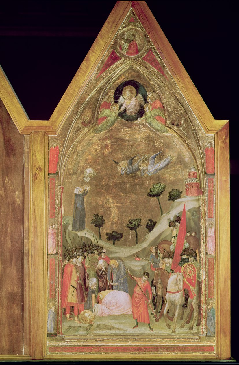 استشهاد القديس بولس ، اللوحة اليمنى من Stefaneschi Triptych ، c.1320 (درجة الحرارة على اللوحة) بواسطة جيوتو دي بوندوني