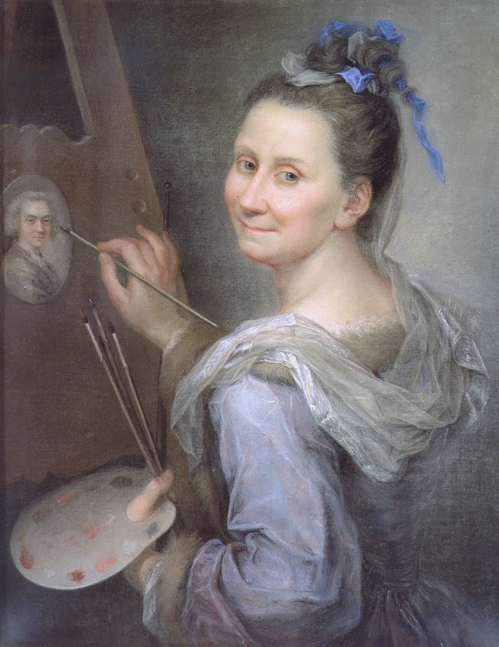 بورتريه ذاتي ، c.1720 (باستيل على ورق) بواسطة جيوفانا فراتيليني