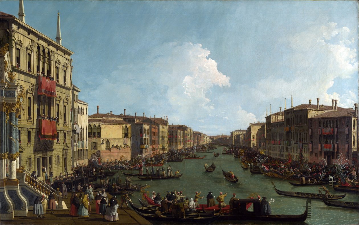 A Regatta on the Grand Canal، c.1735 بواسطة قناة جيوفاني أنطونيو (كاناليتو)