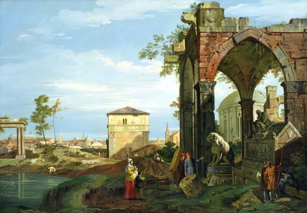 Capriccio مع الزخارف من بادوفا بواسطة قناة جيوفاني أنطونيو (كاناليتو)