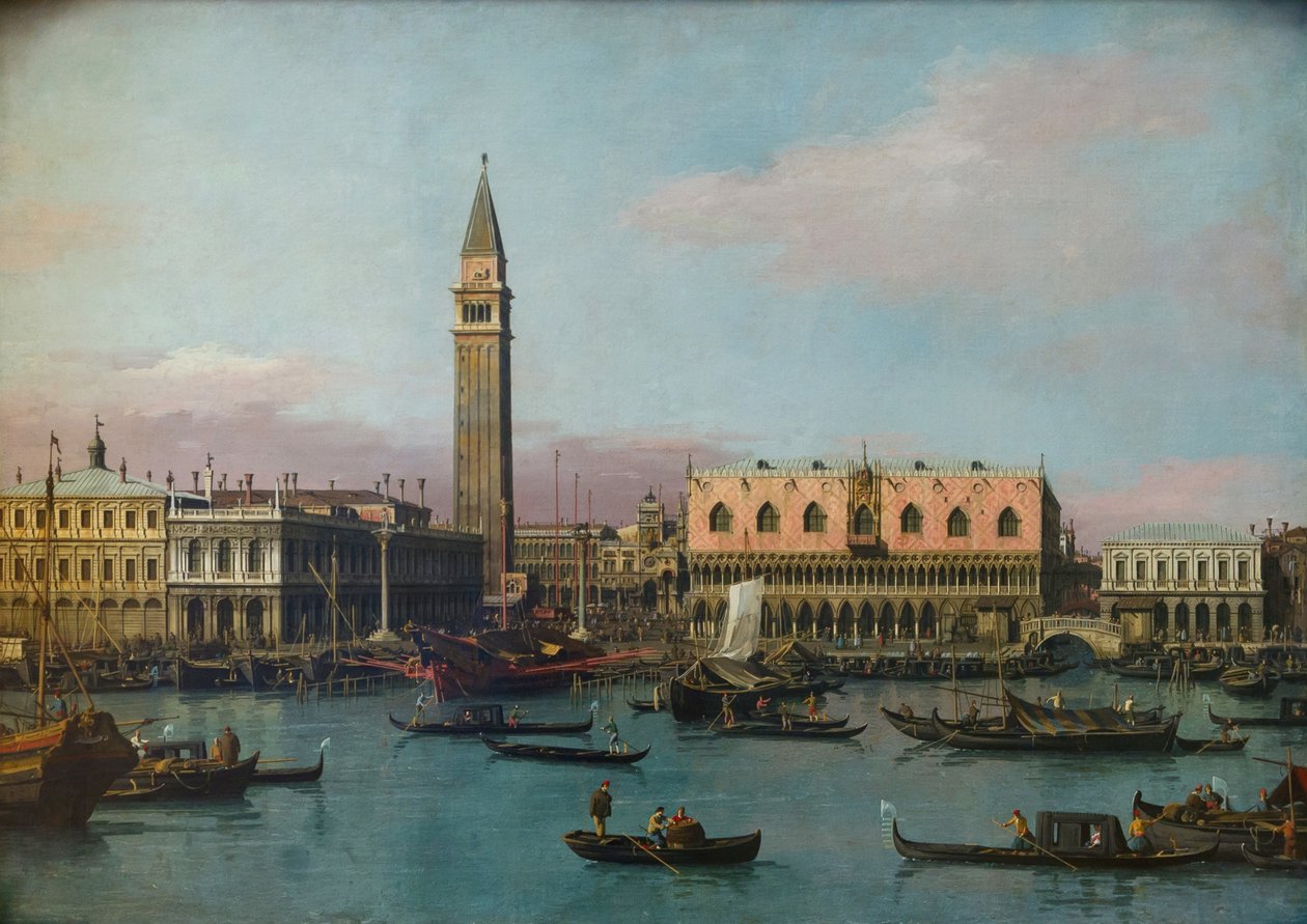 Piazzetta und Riva degli Schiavoni بواسطة قناة جيوفاني أنطونيو (كاناليتو)