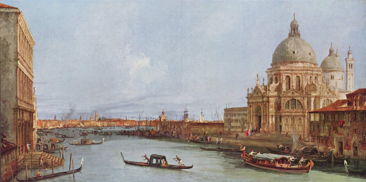 تحية سانتا ماريا ديلا في Venedig vom Grand Canal aux بواسطة قناة جيوفاني أنطونيو (كاناليتو)