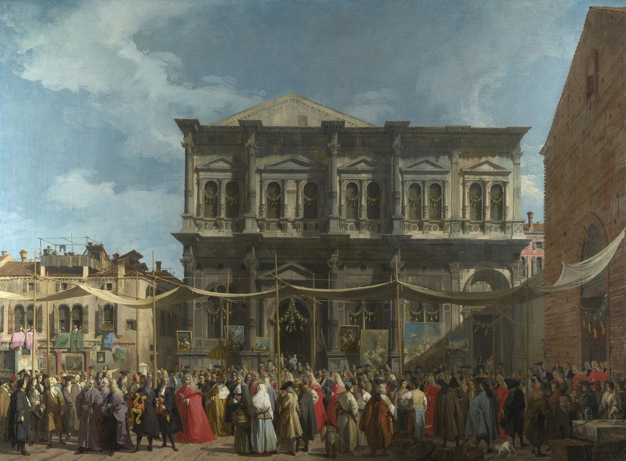 دوجي يزور الكنيسة و Scuola di San Rocco ، c.1735 بواسطة قناة جيوفاني أنطونيو (كاناليتو)