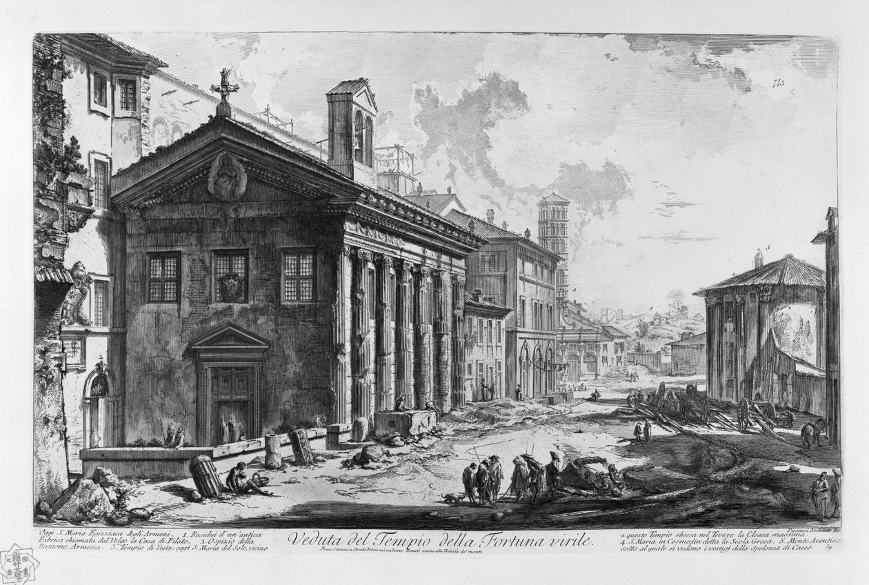 منظر لمعبد بورتونوس (Piranesi بواسطة جيوفاني باتيستا بيرانيسي