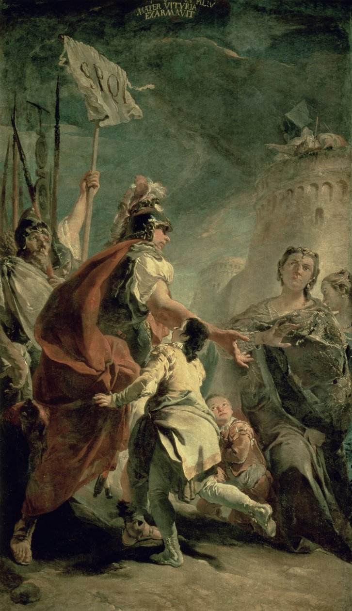 كوريولانوس في ضواحي روما ، c.1725 بواسطة جيوفاني باتيستا تيبولو