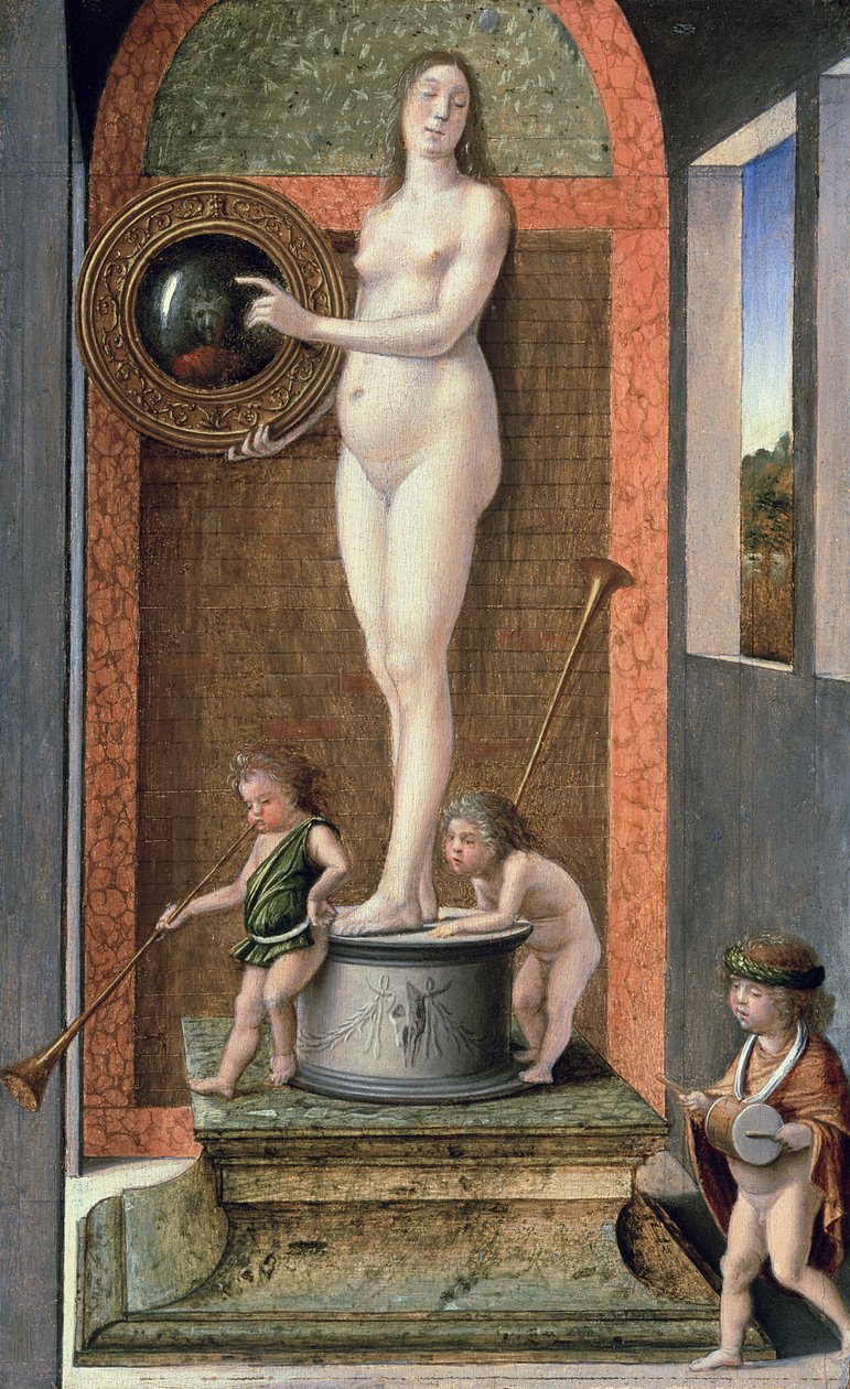 Allegory of Prudence (انظر 13120 لنسخة الترميم قبل 2000) بواسطة جيوفاني بيليني