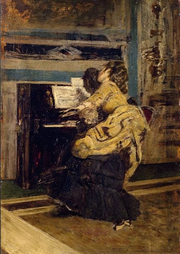 رجل في البيانو Deutsch: Mann am KlaviernPolish: Man at the piano بواسطة جيوفاني بولديني