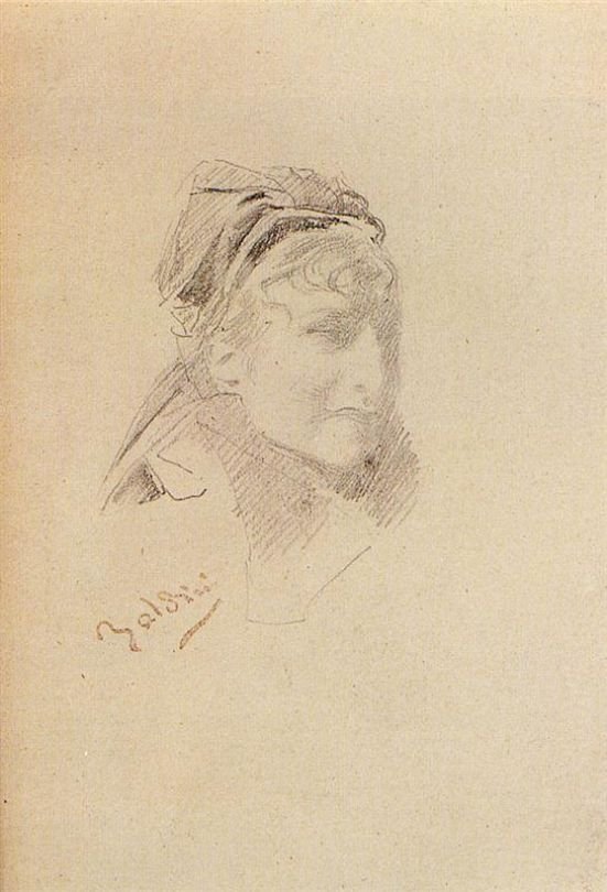 صورة سارة بيرنهاردتن الألمانية: Portrat by Sarah BernhardtnPolski: Portret Sary Bernhardtn بواسطة جيوفاني بولديني