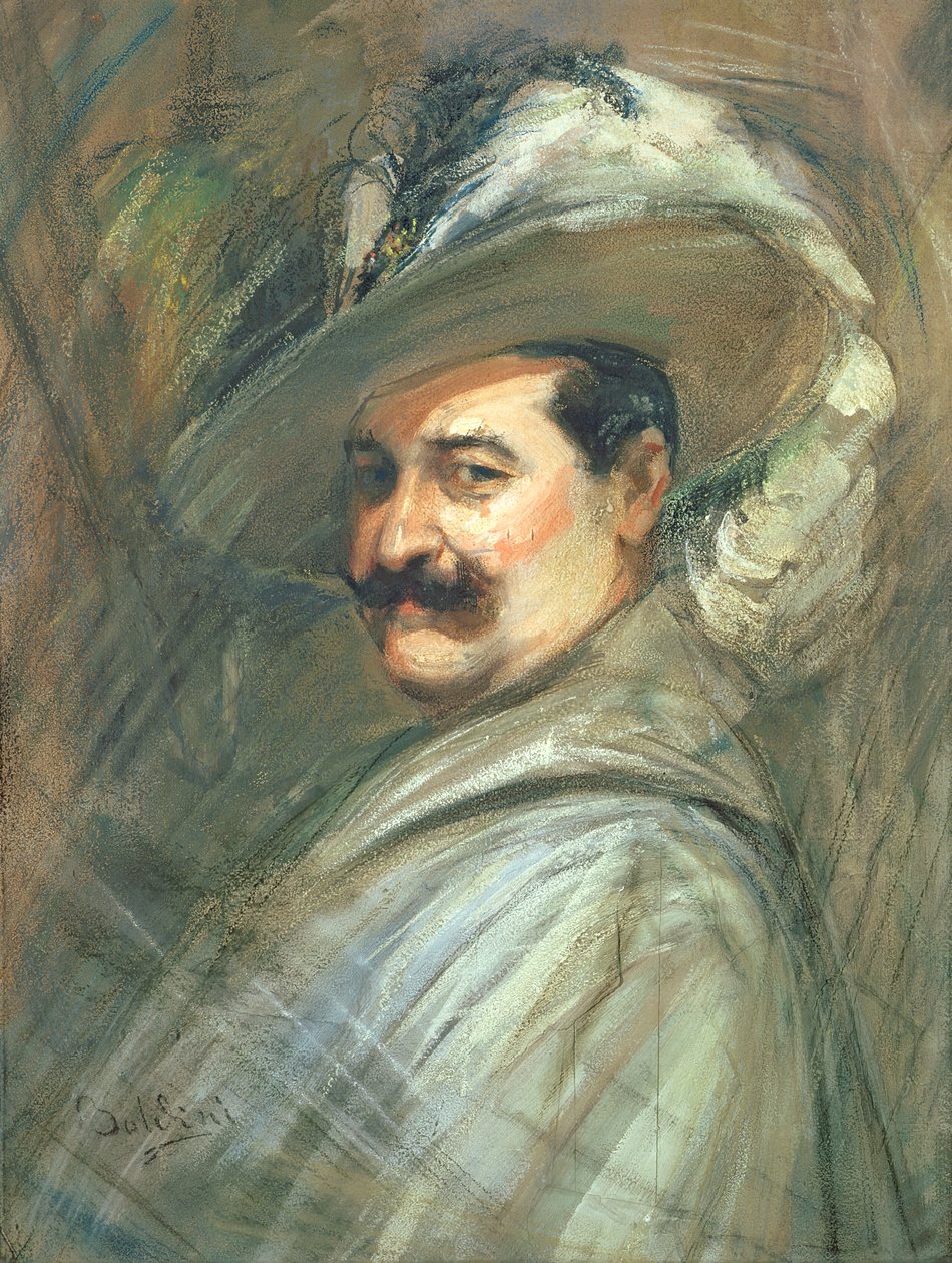 كوستانتينو في دور إرناني ، ج .1910 (الغواش والباستيل على الورق) بواسطة جيوفاني بولديني