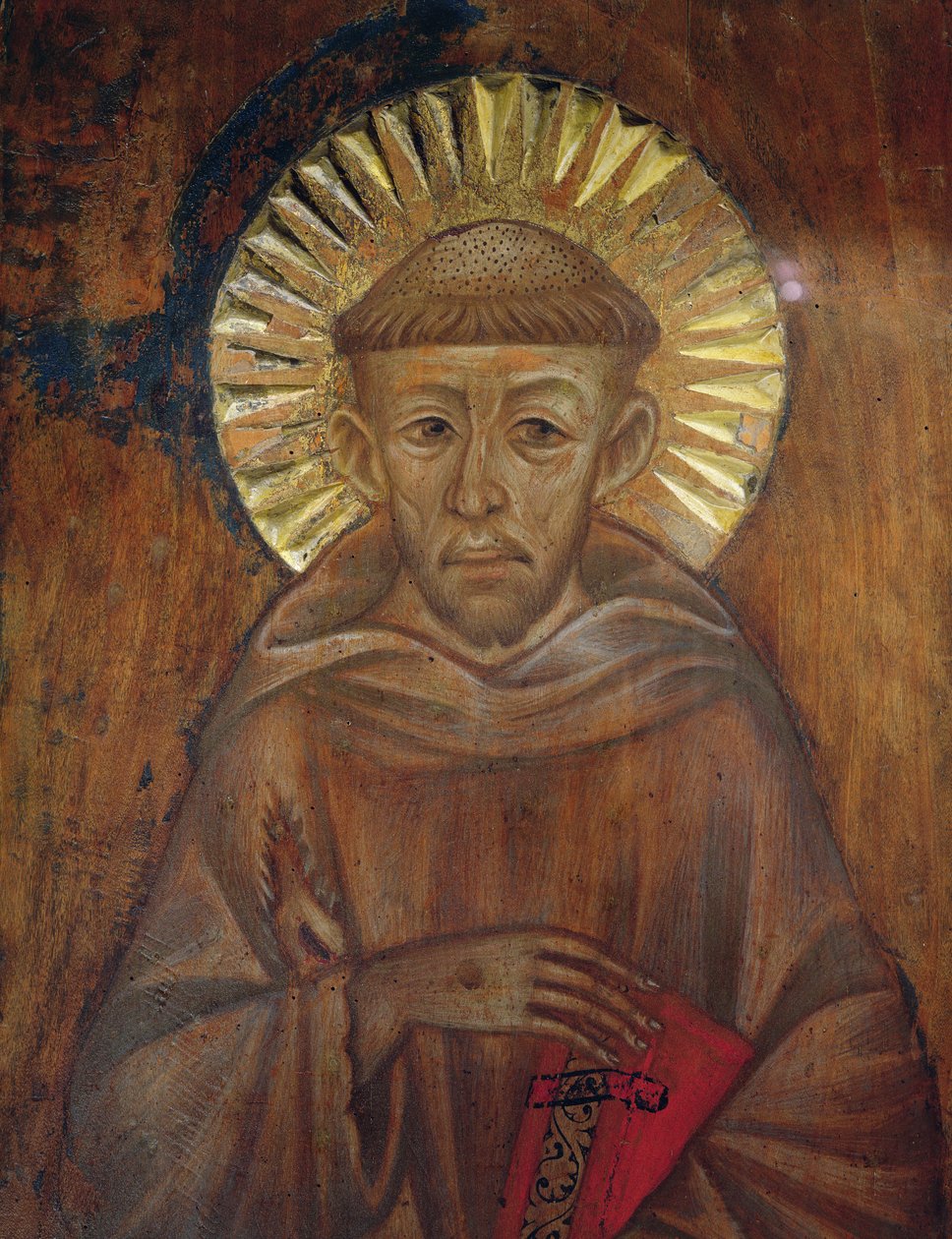 صورة القديس فرنسيس ، c.1285 زيت على تفاصيل لوحة 696577 بواسطة جيوفاني سيمابو