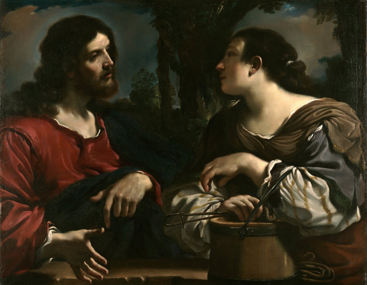 المسيح وامرأة السامرة بواسطة جيوفاني فرانشيسكو باربيري (Il Guercino)