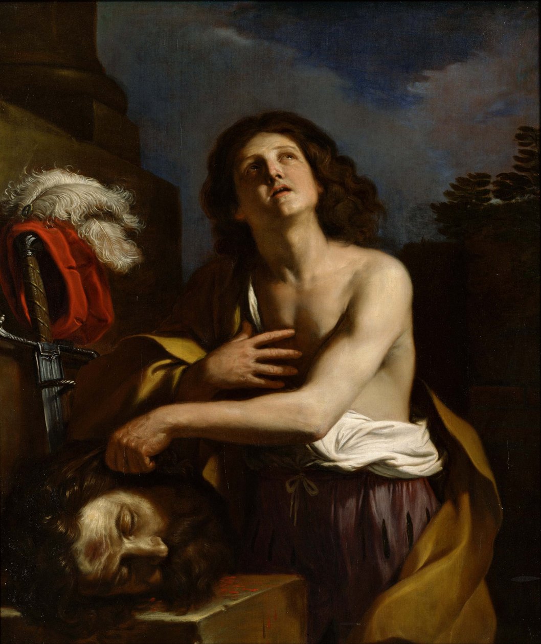 داود مع رأس جالوت بواسطة جيوفاني فرانشيسكو باربيري (Il Guercino)