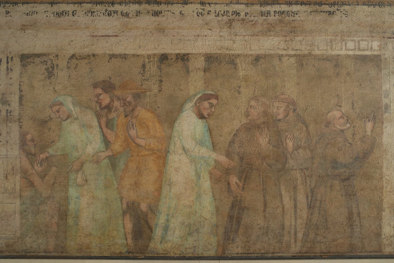 تفاصيل وصول الرهبان الرمادي إلى لوحة جدارية في فلورنسا بواسطة Giovanni di Niccolo del Biondo