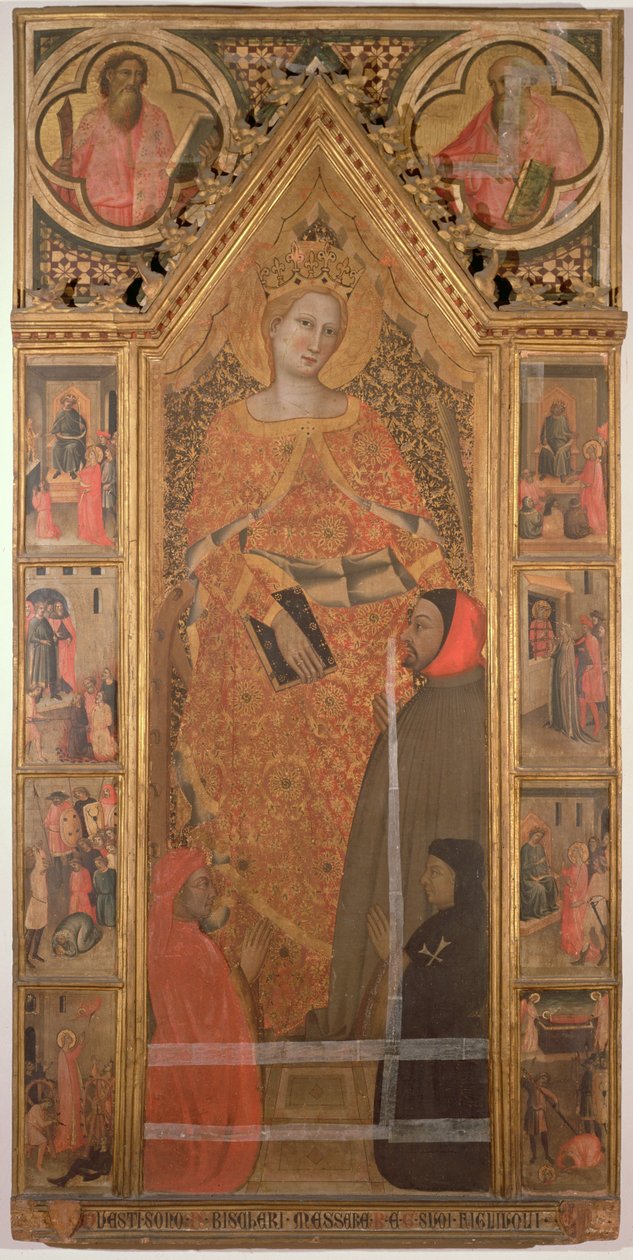 سانت كاترين من الإسكندرية (درجة الحرارة على اللوحة) بواسطة Giovanni di Niccolo del Biondo