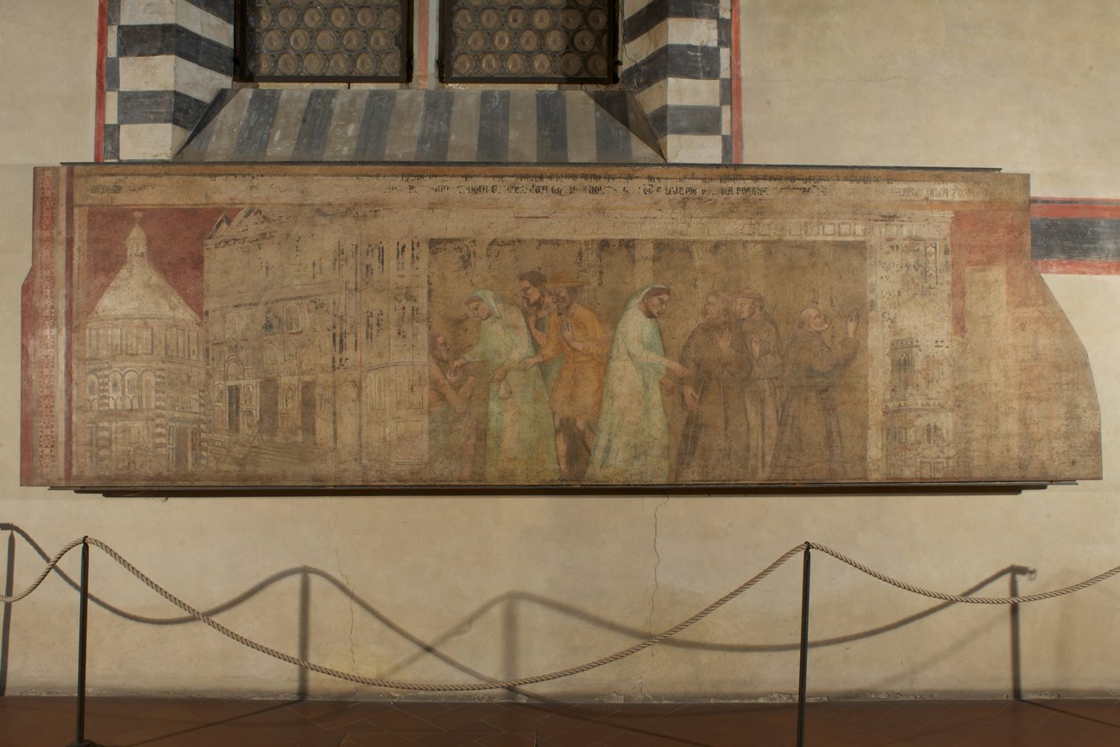 وصول الرهبان الرمادي إلى فلورنسا بواسطة Giovanni di Niccolo del Biondo