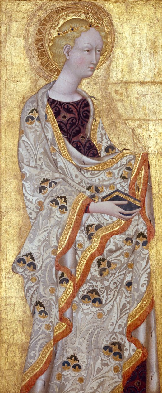 سانت كاترين ، c.1435-40 (درجة الحرارة وأوراق الذهب على الخشب) بواسطة جيوفاني دي باولو دي غراتسيا