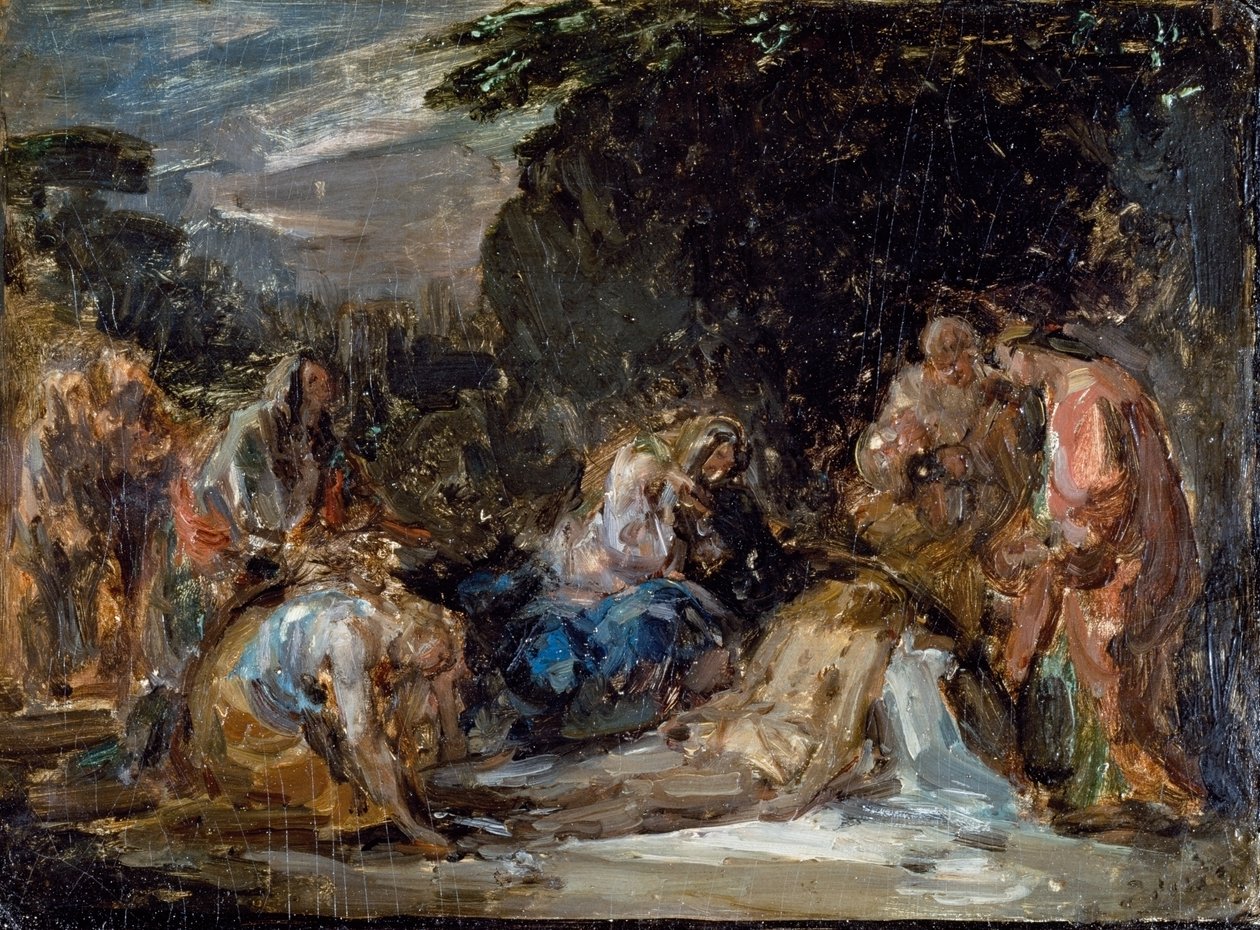 ترسب ، بواسطة جيوفاني كارنفالي المسمى Piccio (1804-1873) ، زيت على لوح ، 21x29 سم بواسطة جيوفاني كارنفالي