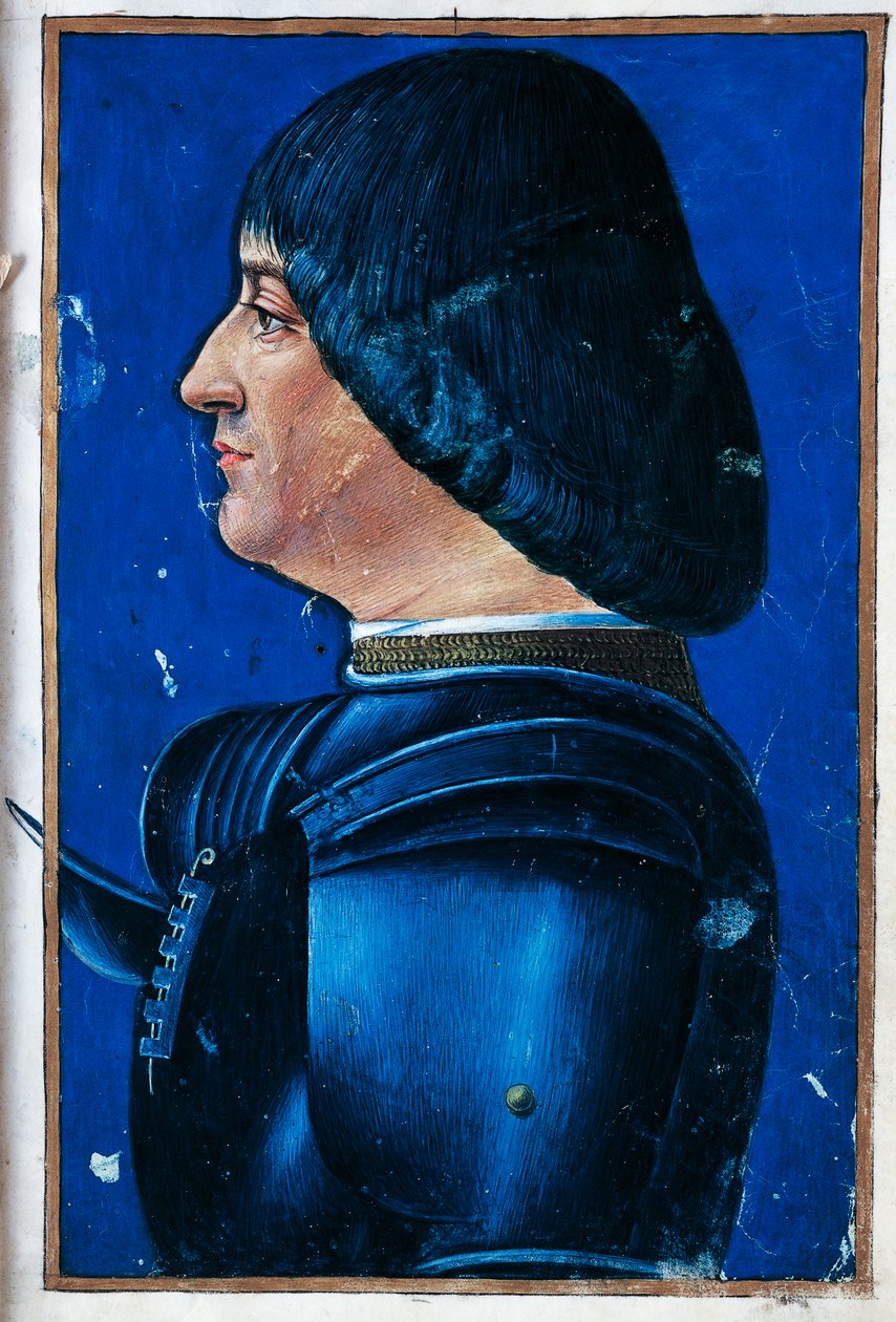 Portrait of Ludovico Maria Sforza, Moro (Vigevano بواسطة جيوفاني أمبروجيو دي بريديس
