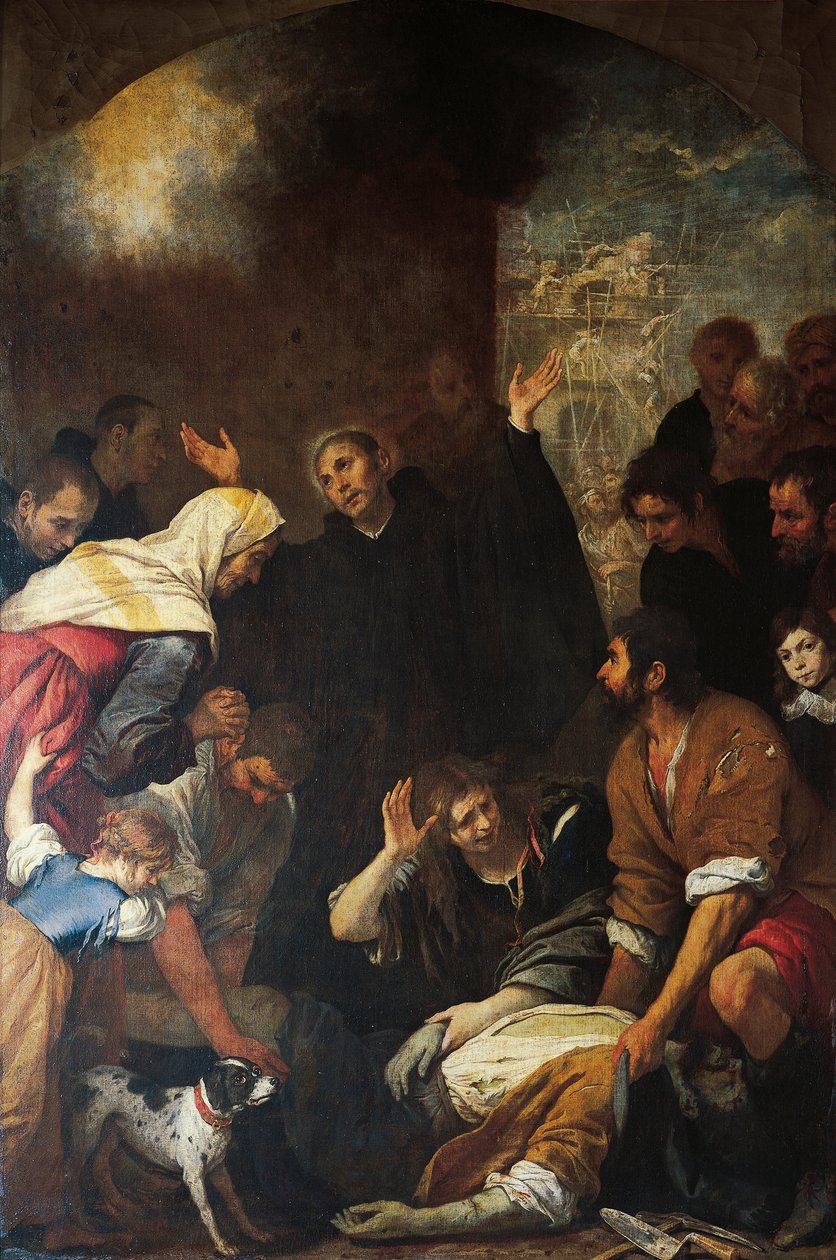 القديس إغناطيوس يحيي البناء، بريشة جيوفاني أندريا دي فيراري (1598-1669) بواسطة جيوفاني أندريا دي فيراري