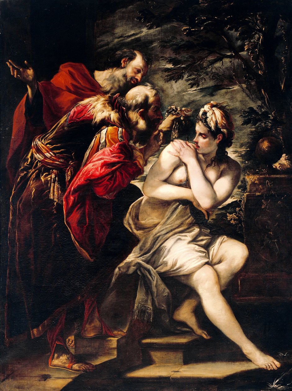 سوزانا والشيوخ - جيوفاني أنطونيو بوريني (1656-1727) ، زيت على قماش بواسطة جيوفاني أنطونيو بوريني أو بورينو