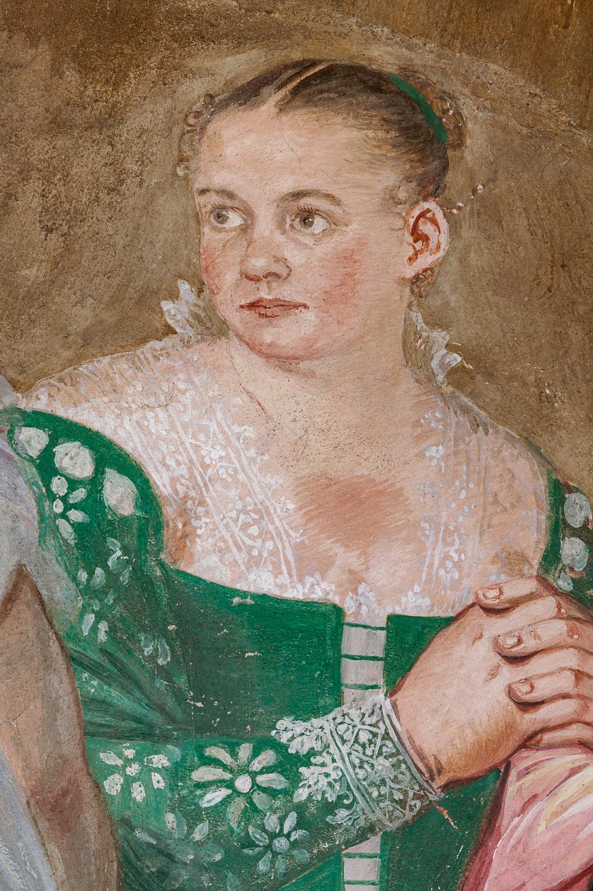 شخصية نسائية ، تفاصيل The Clemency of Scipio ، غرفة الموقد ، حوالي 1560-65 (في الهواء الطلق) بواسطة جيوفاني أنطونيو فاسولو