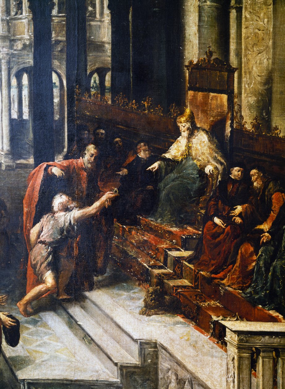 Fisherman Giving the Ring to the Doge of Venice Bartolomeo Gradenigo بواسطة جيوفاني أنطونيو جاردي
