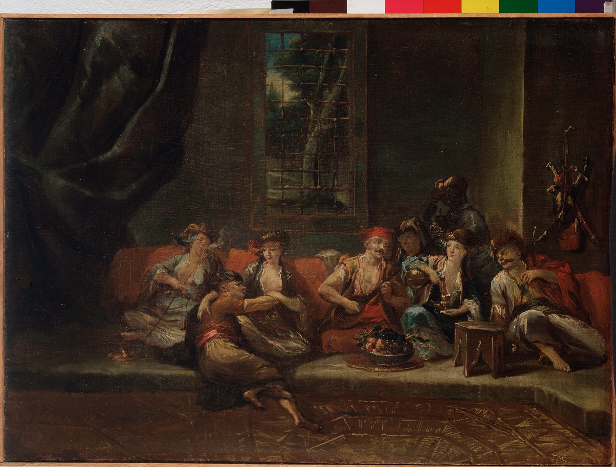 The harem, Turkish scene - oil on canvas بواسطة جيوفاني أنطونيو جاردي