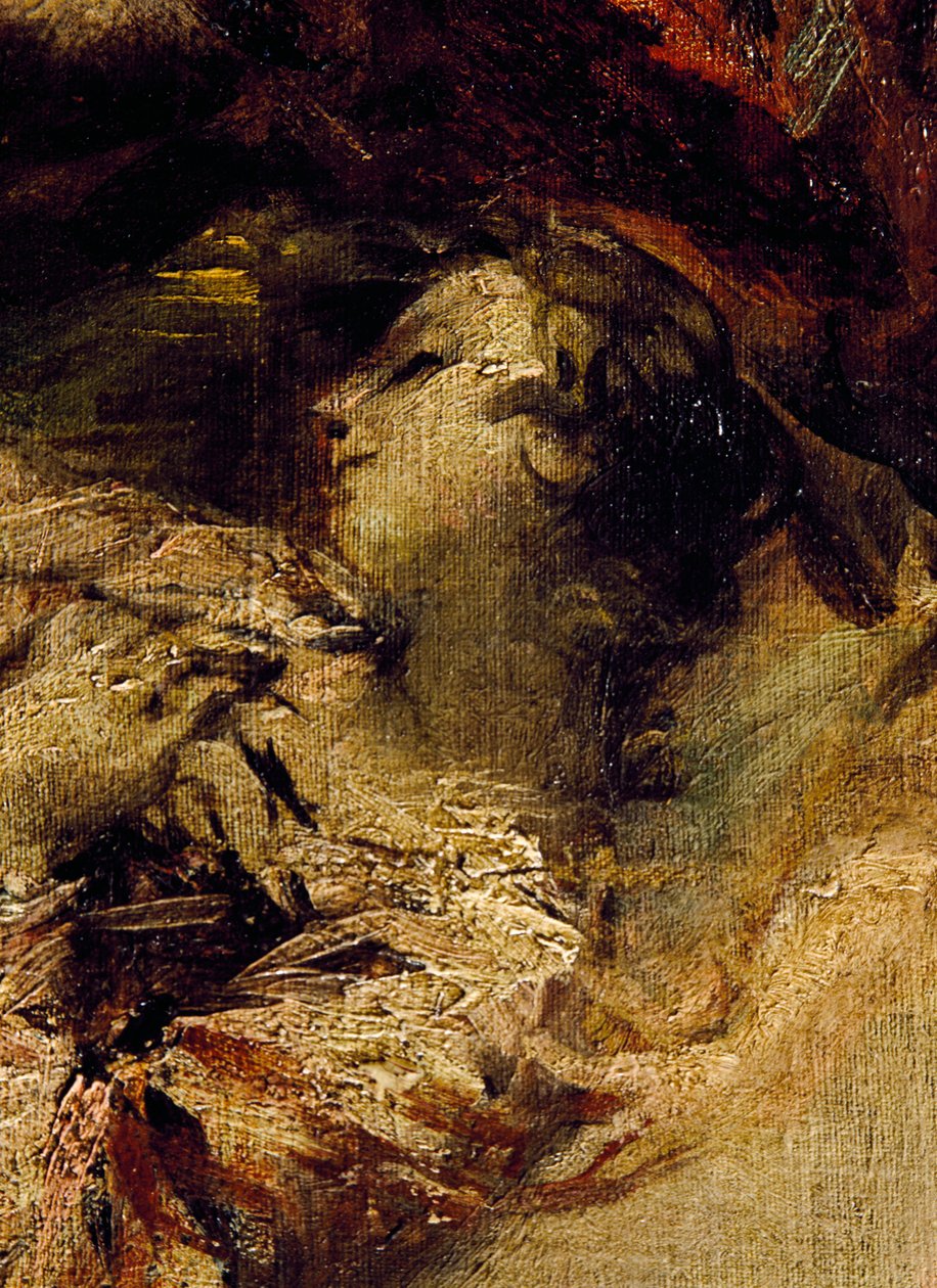Tobias blessed by the Angel, detail from The Marriage of Tobias, right part بواسطة جيوفاني أنطونيو جاردي
