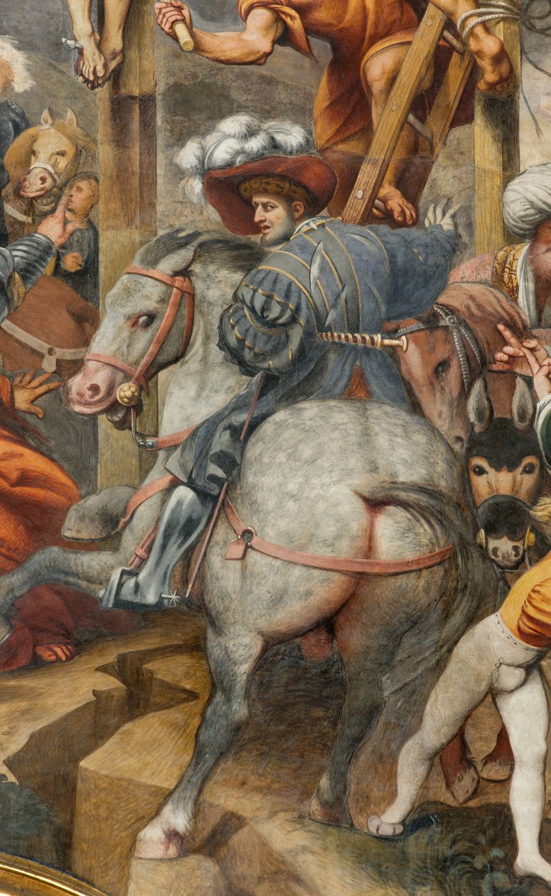 Counterfaccata ، IL Pordenone ، صلب 1520-21 ، التفاصيل بواسطة جيوفاني أنطونيو بوردينوني