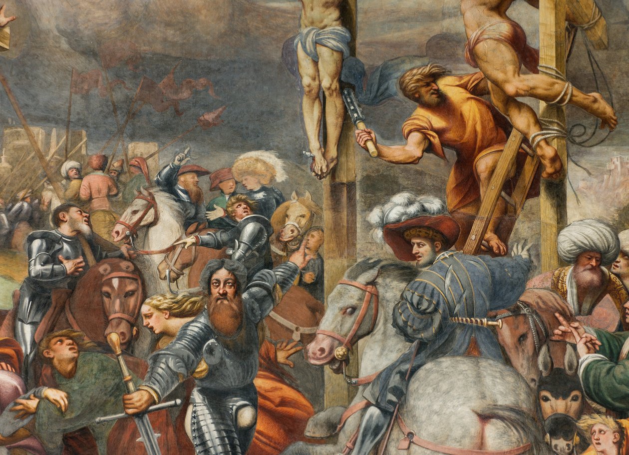 Counterfaccata ، IL Pordenone ، صلب 1520-21 ، التفاصيل بواسطة جيوفاني أنطونيو بوردينوني