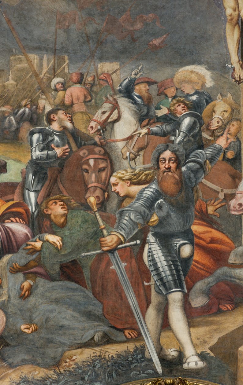Counterfaccata ، IL Pordenone ، صلب 1520-21 ، التفاصيل بواسطة جيوفاني أنطونيو بوردينوني