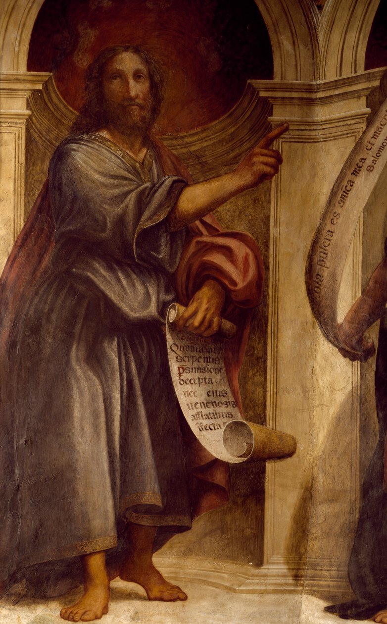 Isaiah, detail from Prophets, fresco, St. Francis Church, St. Anne