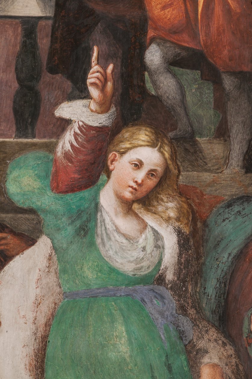 خلاف سانت كاترين مع الفلاسفة ، 1530-1532 (في الهواء الطلق) (تفاصيل 3601450) بواسطة جيوفاني أنطونيو بوردينوني