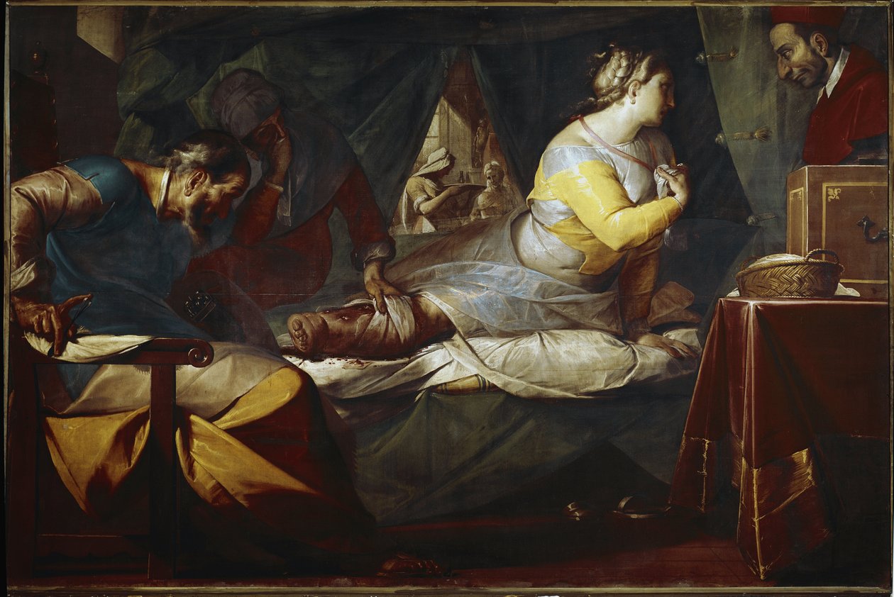 Quadroni de san Carlo: episode of the life of Saint Charles Borromee (1538-1584): the miracle of Aurelia degli Angeli (Quadroni of St Charles: life and miracles of St Charles Borromeo: miracle of Aurelia degli Angeli) Painting by Cerano (Giovan Battista Cr بواسطة جيوفاني باتيستا كريسبي
