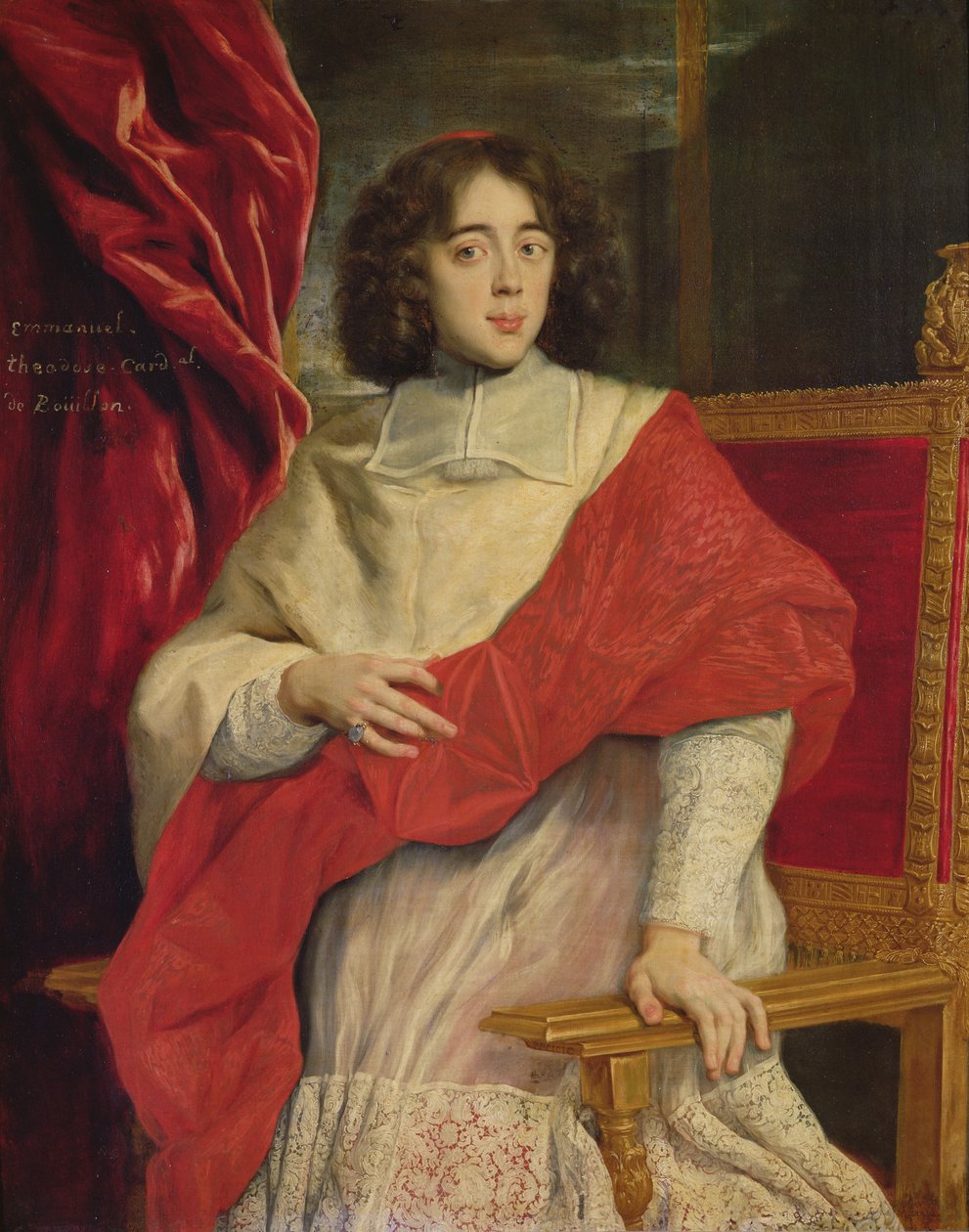 إيمانويل ثيودوس دي لا تور دي أوفيرني (1643-1715) الكاردينال دي بوالون بواسطة جيوفاني باتيستا جاولي
