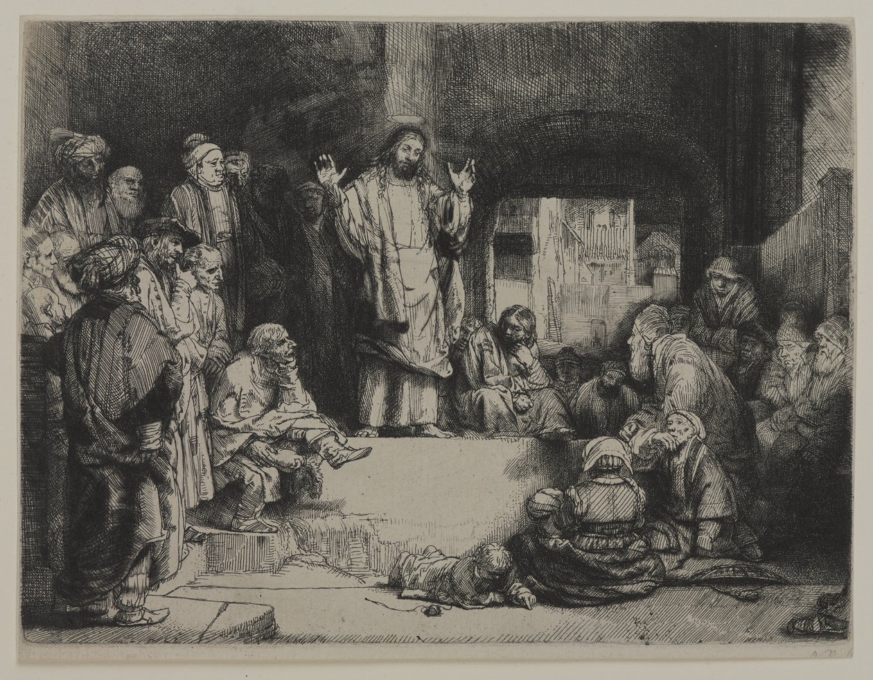 الكرازة بالمسيح (مقبرة صغيرة) ، حوالي 1652 (حفر ، نقطة جافة ، ودفن على ورق مضغوط مثبت على ورق مضغوط) بواسطة جيوفاني باتيستا تيبولو