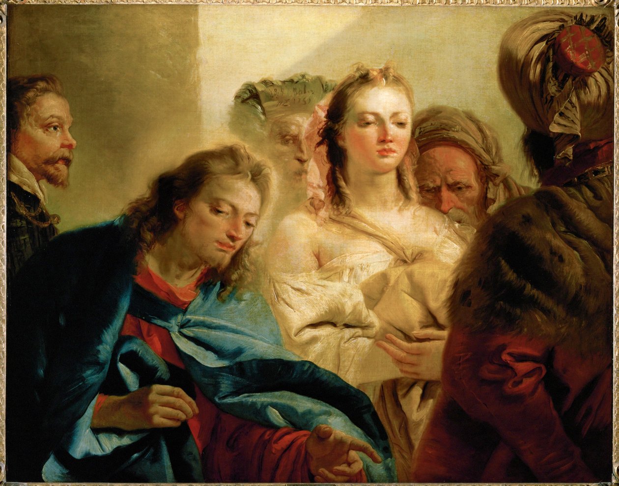 المسيح والزانية ... بواسطة جيوفاني باتيستا (1696-1770) تيبولو