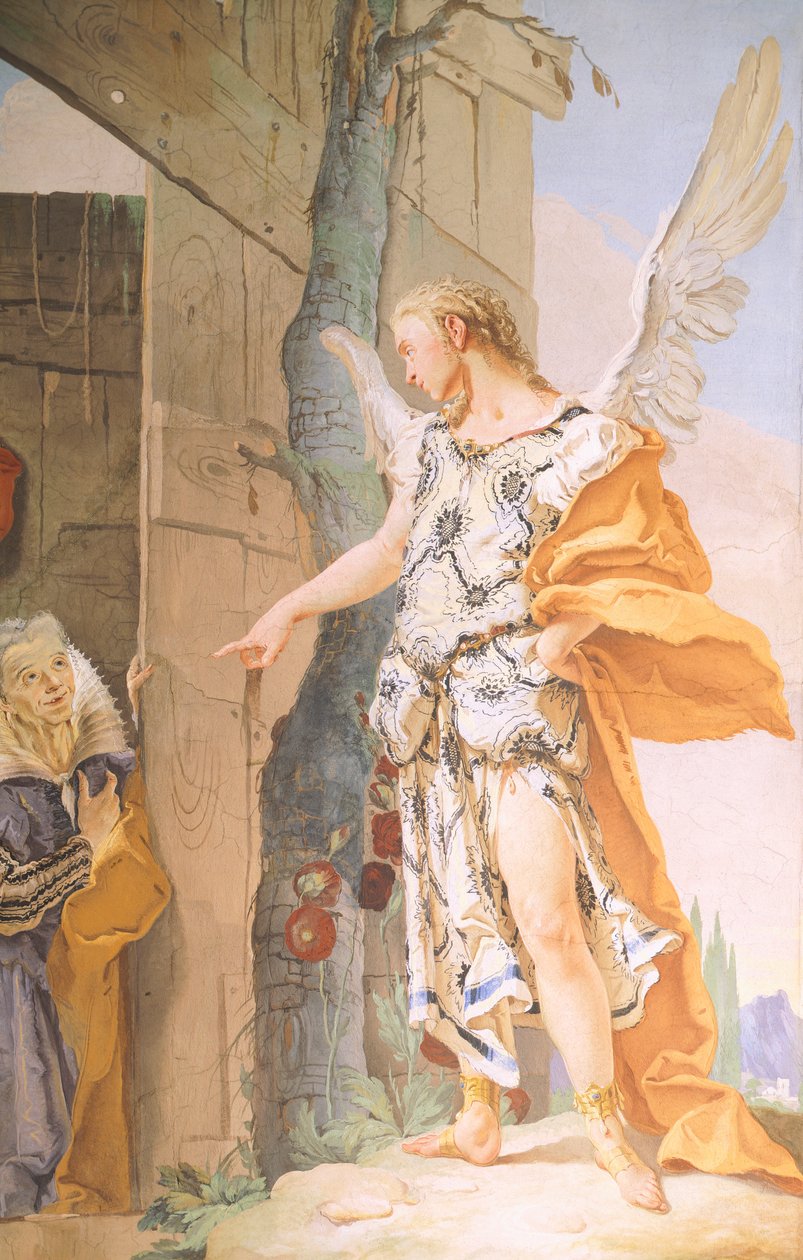 سارة والملاك بواسطة جيوفاني باتيستا (1696-1770) تيبولو