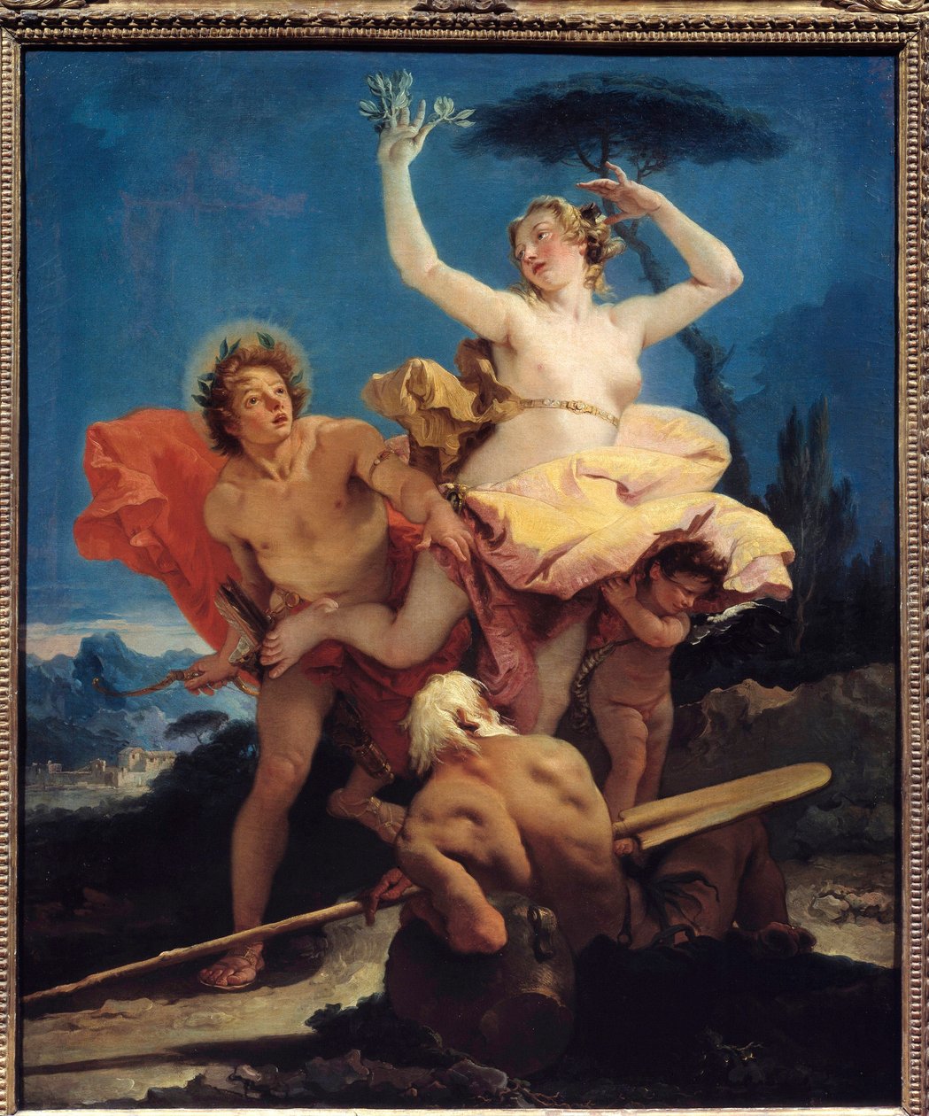لوحة أبولو ودافني بقلم جيوفاني تيبولو (1696-1770) من القرن الثامن عشر. 0،96x0،79 م بواسطة جيوفاني باتيستا تيبولو